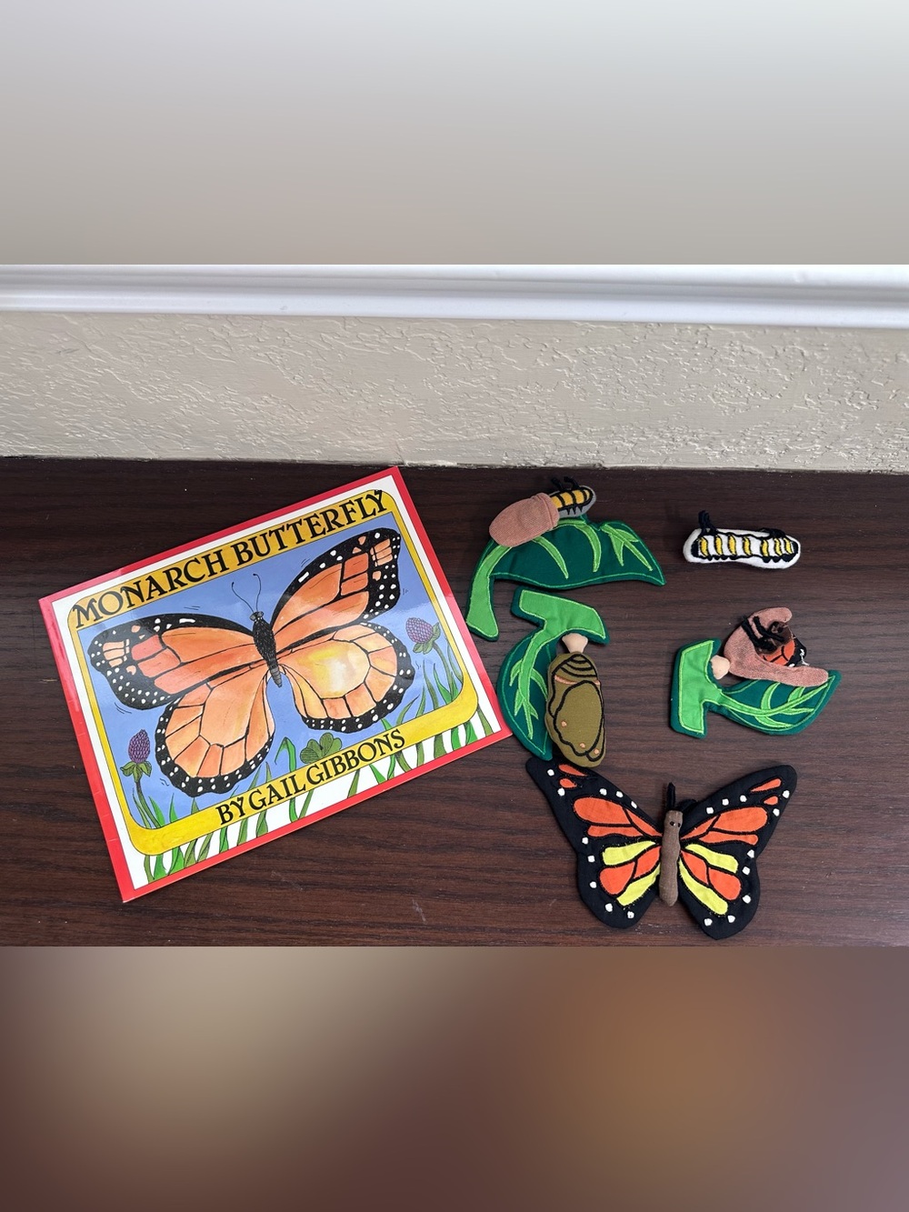 Monarch Butterfly Life Cycle set with Monarch Butterfly book by Gail Gibbons